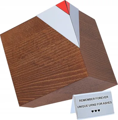 Obrázek produktu pro Dřevěná kremační urna pro lidský popel Moderní urna Personalise U