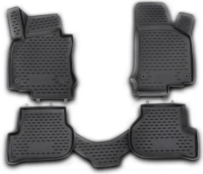 Produktbild von AD Tuning Gummi Fußmatten Set für VW Golf 6, Bj. 4/2009-2012