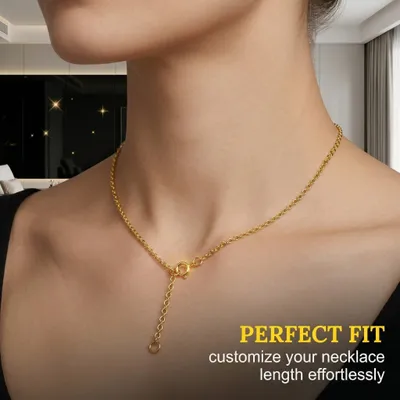 Immagine prodotto di Set di prolunghe per catene, color oro, disponibili nelle misure di 3 cm, 5 cm e 8 cm, adatte per collane e bracciali