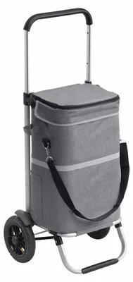 Produktbild von Meister Einkaufstrolley Premium Grau, 45 L Klappbarer Einkaufsroller mit Luftreifen