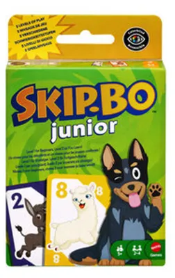 Image de Mattel Games Skip-Bo Junior, jeu de cartes, à partir de 3 ans, jeu de société familial
