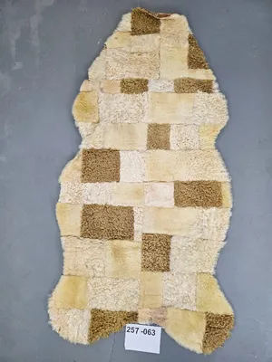 Produktbild von Echtes Öko Schaffell Patchwork Unikat 257-063