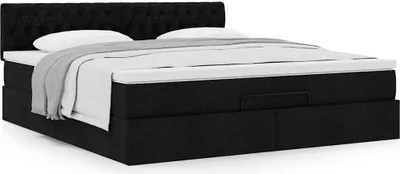 Produktbild von Maison Exclusive - Ottoman-Bett mit Matratze Schwarz 160x200 cm Stoff
