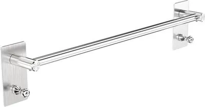 Obrázok produktu pre Nástenný držiak na uteráky z nehrdzavejúcej ocele, samolepiaci, 40 cm, strieborný