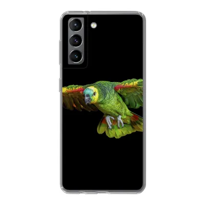 Produktbild von MuchoWow® Handyhülle Schutzhülle Hülle für Samsung Galaxy S21 Papagei - Vogel - Federn Silikon Softcase Handy Hülle - Softcase