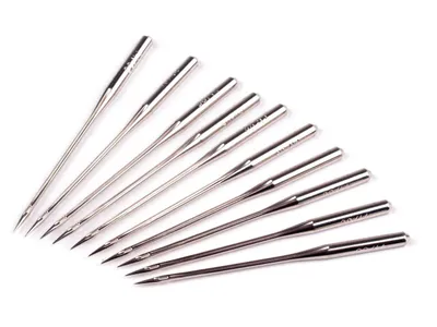 10 Standard Nähmaschinennadeln Flachkolben 130R/705H, Nr. 90