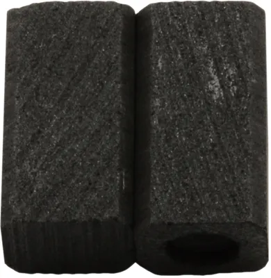 Two carbon brushes are shown side-by-side against a white background.