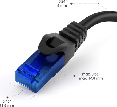 Zdjęcie produktu dla KabelDirekt – Kabel LAN/sieciowy – 9 metrów – Gigabit, RJ45, czarny