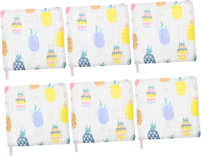 Produktbild von 6 Stück Babyhandtücher aus Baumwolle Musselin Waschlappen für Neugeborene wiederverwendbare Gesichtshandtücher