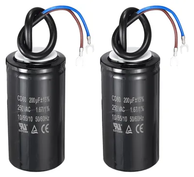 Startkondensator CD60 200uF 250V 2 Stück 2-Draht