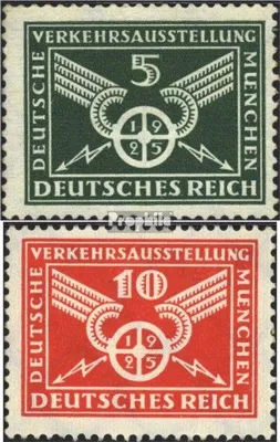 Produktbild von Briefmarken Deutsches Reich 1925 Mi 370Y-371Y (kompl.Ausg.) gestempelt Verkehrsaustellung