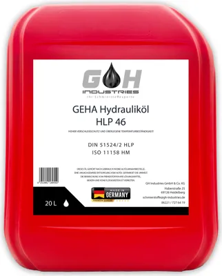Produktbild von 20 L Hydrauliköl HLP 46 ISO VG 46 nach DIN 51524 Teil 2 Kanister 20 Liter