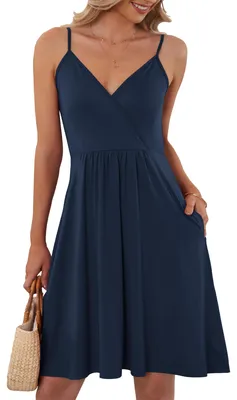 Produktbild von AUSELILY Sommerkleid Damen Strandkleid Marineblau XL