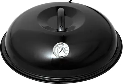 Produktbild von Paella World Backhaube für Paella-Grill Gusseisenplatte Ø 42 cm Stahl mit Thermometer