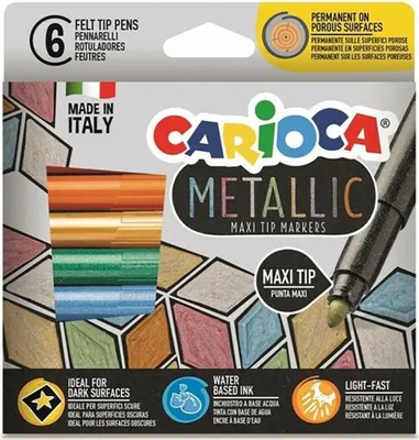 Produktbild von Carioca 43161 Filzstift Metallisch, Mehrfarbig 6 Stück(e)