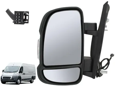 Productafbeelding van Buitenspiegel, zijspiegel, handbediend, korte arm, voor Fiat Ducato III vanaf 2006, links
