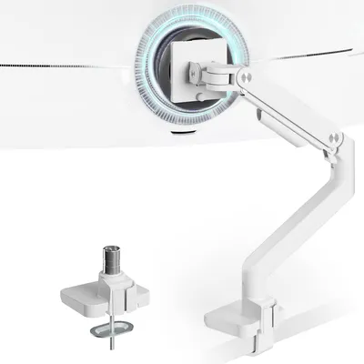 Obrázek produktu pro Držák monitoru pro obrazovky o velikosti 17 až 49 palců, monitorový rameno s plynovou pružinou, nastavitelné monitorové držáky pro zátěž až 20 kg