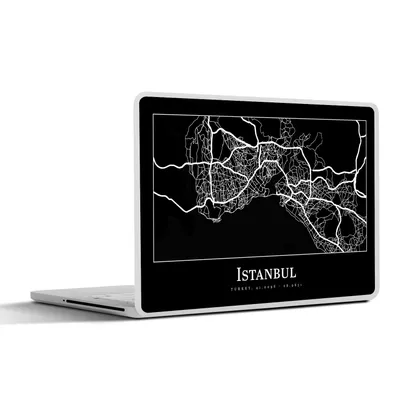 Produktbild von MuchoWow® Laptop Aufkleber Sticker Cover Stadtplan - Istanbul - Karte 36.5x27.5 cm - Laptop-Sticker