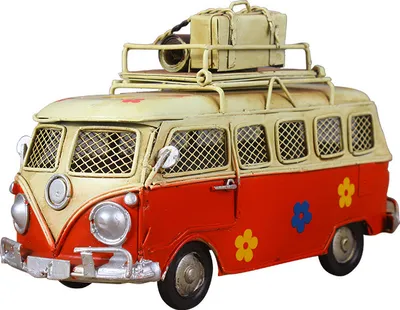 Produktbild von Metall Eisenblech Bus Spardose Sparschwein Geschenk Dekoration für Kinder Jugendliche