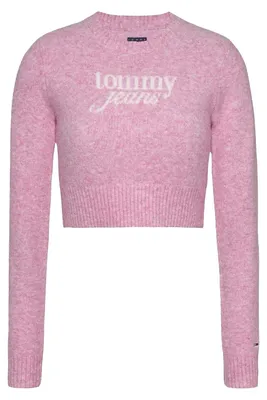 Produktbild von Tommy Jeans - Pullover für Damen, kurz geschnitten, Schmal GT19508 (40 DE) (Rosenschwarm meliert)