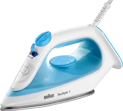 Produktbild von BRAUN SI 1050BL Dampfbügeleisen TexStyle 1 weiß/blau