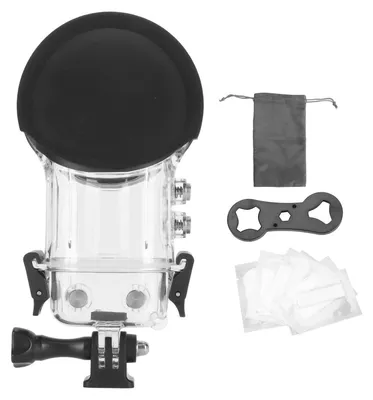 Image de Étui de plongée sous-marin, étanche IPX8, pour caméra, avec support, compatible avec les accessoires Insta360 ONE X3 (jusqu'à 50 mètres de profondeur)