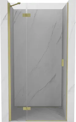 Produktbild von Mexen Mist-H Dusch-Schiebetür links 105 cm, transparent, gebürstetes Gold - 8A5-105-000-55-00-L