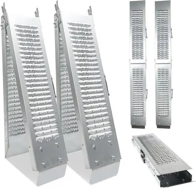 Productafbeelding van Oprijplaat set van 2 - 190 × 22,5 cm - inklapbaar - 400 kg totale belasting