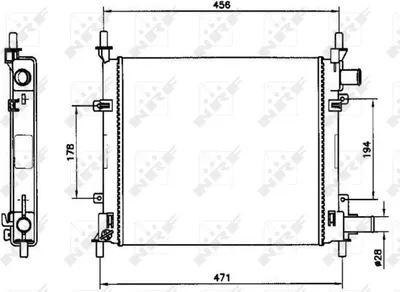 Produktbild von NRF Kühler, Motorkühlung  54601