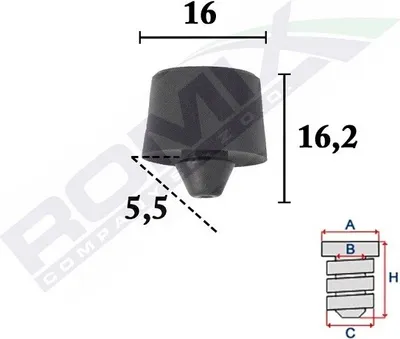 Zdjęcie produktu dla Odboj Gumowy Drzwi Vw Seat