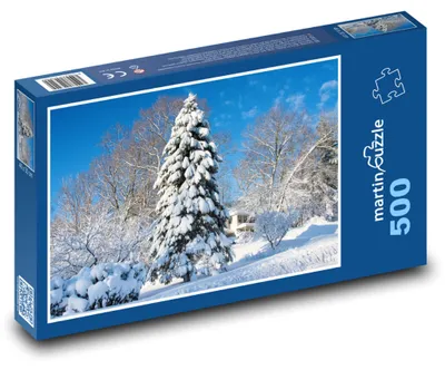 Zdjęcie produktu dla Puzzle 500 Zima - śnieg i drzewa - martinpuzzle