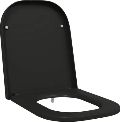Produktbild von Toilettensitz Schwarz 44,5x35x3,6 cm Duroplast - WC-Sitze CC25906