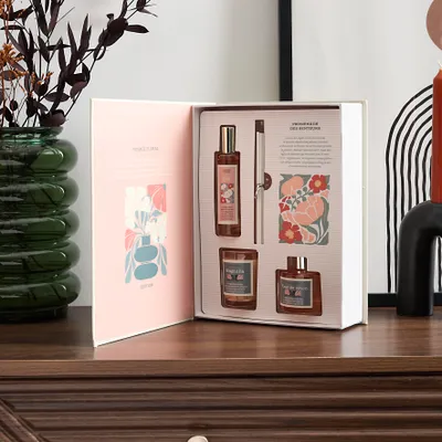 Produktbild von Duftkerzen-Diffusor-Spray-Geschenkset mit Blume