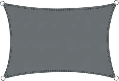 Immagine prodotto di Tenda da sole, rettangolare, 4 x 5 m, protezione dal sole, protezione dai raggi UV, protezione dal vento, per esterni come terrazze, balconi, giardini, grigio