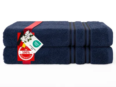 Produktbild von Hammetex Badetücher 2er Set 70x140 cm – 100% Baumwolle Frottier, , mit Aufhängeschlaufe