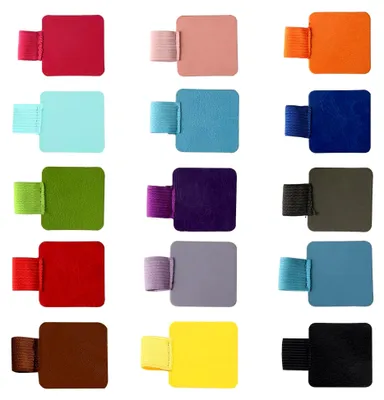 Produktbild von 15 Stück Stiftschlaufe Selbstklebender Leder Stifthalter für Notizbuch, Kunstleder Stiftringhalter, Elastischer Pen Loop Holder, Stiftehalter für Tagebuch Kalender, Gemischte Farben