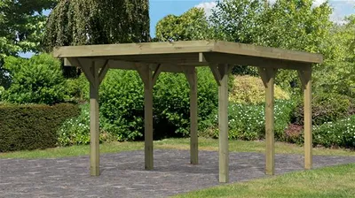 Zdjęcie produktu dla Karibu Carport Classic, pojedynczy, bez łuku wjazdu, kdi