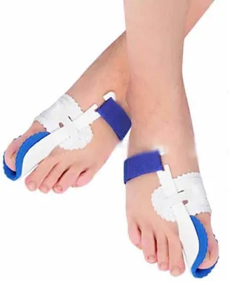 Image de GO Medical Correcteur d'orteils Hallux Valgus Attelle de nuit - Gauche et droite - Blanc