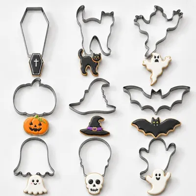 Obrázek produktu pro Sada vykrajítek na Halloween, 9 kusů, nerezová ocel