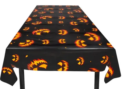 Produktbild von Halloween Grusel-Kürbis Tischdecke (120x180cm)