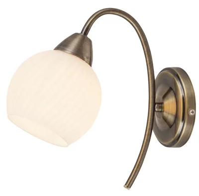 Immagine prodotto di Lampada da parete classica con paralume in vetro E14 marrone antico Evangeline 7118 Rabalux
