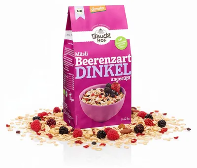 Produktbild von Bauck Mühle Dinkel Müsli Beeren Demeter 425 g