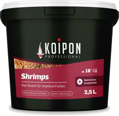 Produktbild von KOIPON Shrimps getrocknet 2,5L Naturfutter-Leckerli Süßwassergarnelen