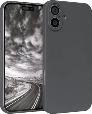 Produktbild von EAZY CASE - TPU Hülle für Apple iPhone 16 Plus, TPU Case stoßfeste Handyhülle, weiches Cover mit Kameraschutz, Silikonhülle in Grau