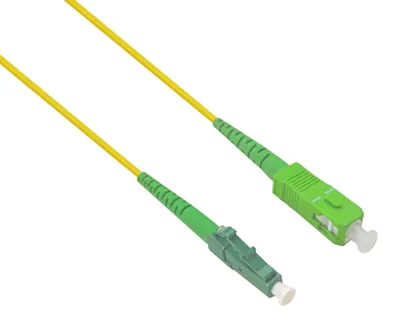 Produktbild von helos LWL Simplex Patchkabel SC/APC-LC/APC G657 9/125µm OS2, 20m