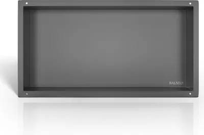 Produktbild von Balneo | Wandnische ohne Rand | WALL-BOX ONE NO RIM | Edelstahl 60x30x10 cm | Gun Metal Graphit