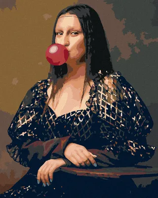 Produktbild von Zuty - Malen nach Zahlen - MONA LISA MIT EINER BLASE, 40x50 cm, ohne Keilrahmen