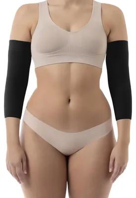 Productafbeelding van FarmaCell 1100 (zwart, maat L) Anti-cellulite armstukken met micro-massage en FIR-effect