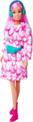Produktbild von Modepuppe 29 cm im flauschigen Kleid mit Stiefeln