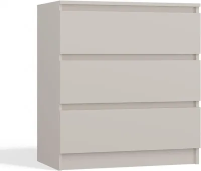 Image de Commode avec tiroirs - Rangement en tiroirs - Pour ranger les vêtements - Design sans poignées - Largeur : 70 cm - Cachemire